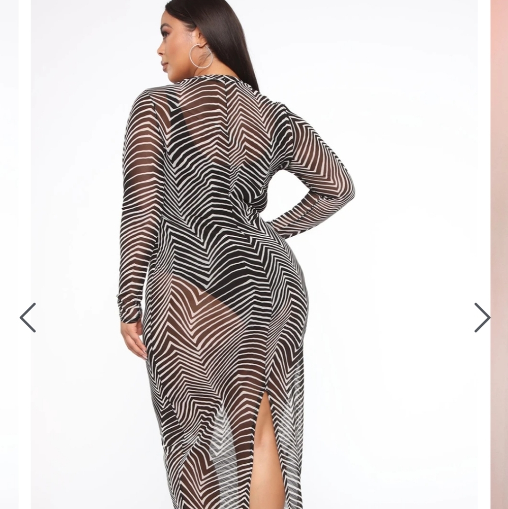 See Me Mesh Maxi Dress - Black